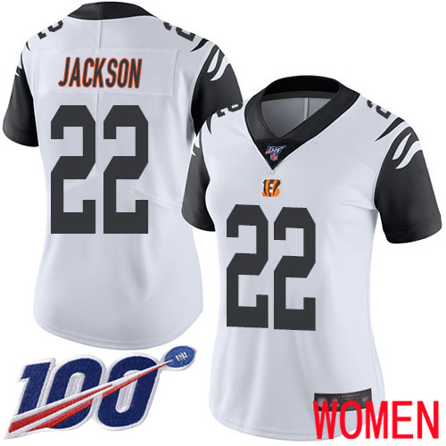 Cincinnati Bengals Limited White Women William Jackson Jersey NFL Footballl #22 100th Season Rush Vapor Untouchable